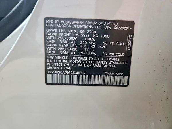 2021 VOLKSWAGEN ATLAS