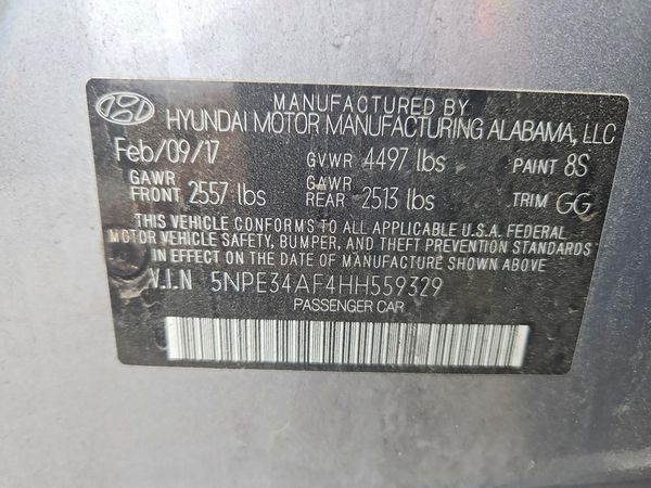 2017 HYUNDAI SONATA
