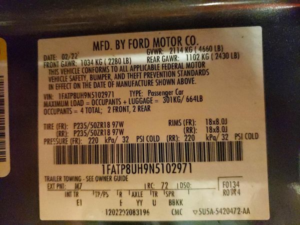 2022 FORD MUSTANG I4 Convertible
