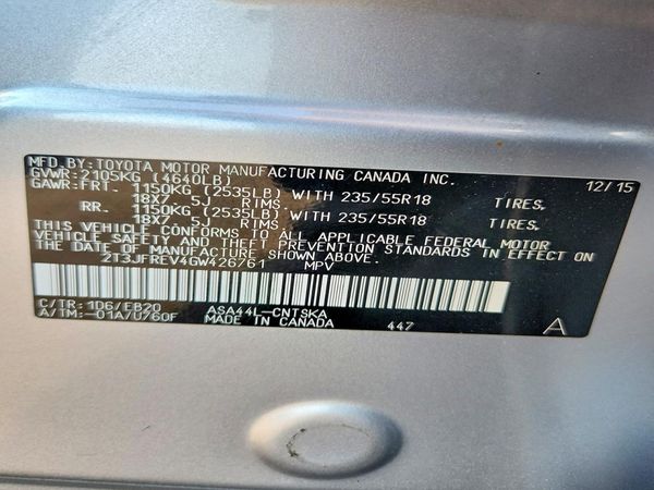 2016 TOYOTA RAV4 SE (S Grade)
