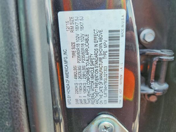 2016 ACURA RDX Advance Package