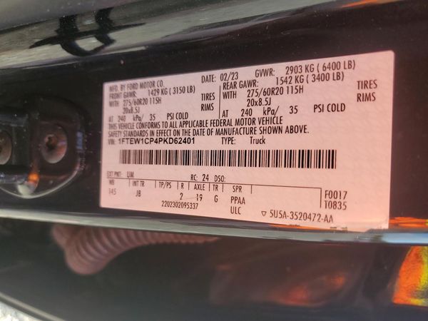2023 FORD F150 SuperCrew
