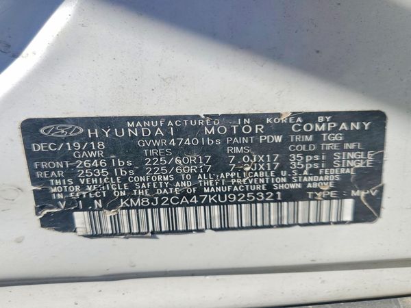 2019 HYUNDAI TUCSON SE
