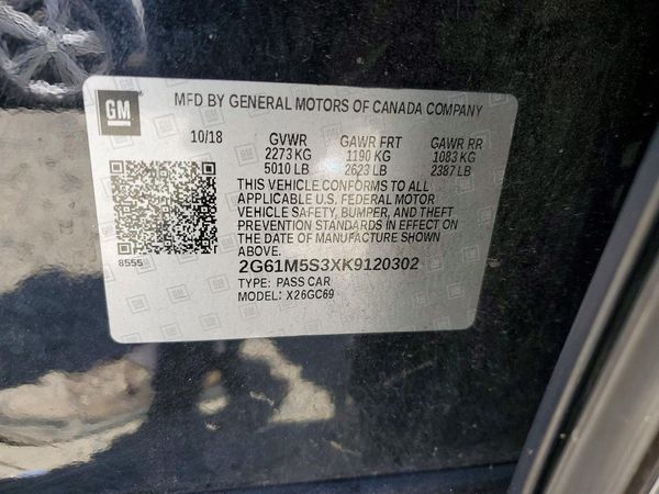 2019 CADILLAC XTS Luxury — VINS