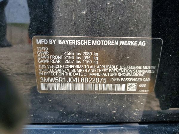 2020 BMW 330I NA