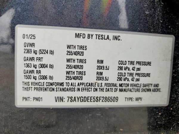 2025 TESLA MODEL Y