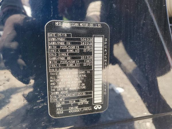 2019 INFINITI QX50