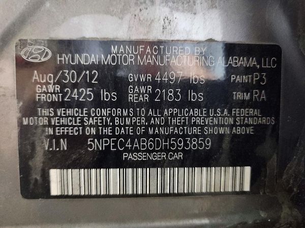2013 HYUNDAI SONATA
