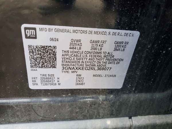 2024 CHEVROLET EQUINOX LT (1LT) — VINS