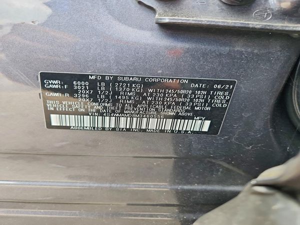 2021 SUBARU ASCENT Limited 7+ES+KA
