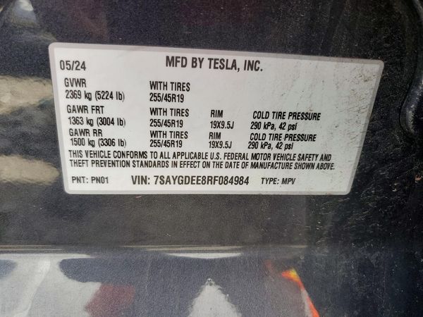 2024 TESLA MODEL Y