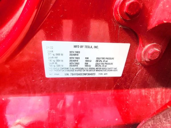 2022 TESLA MODEL Y AWD W/LONG R