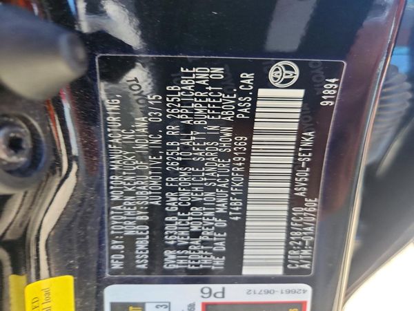 2015 TOYOTA CAMRY