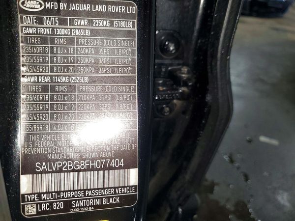 2015 LAND ROVER RANGEROVER Pure Plus