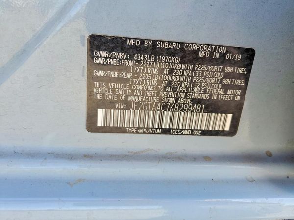 2019 SUBARU CROSSTREK Base