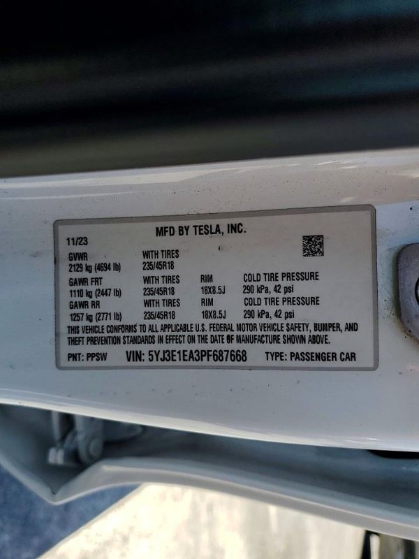 2023 TESLA MODEL 3
