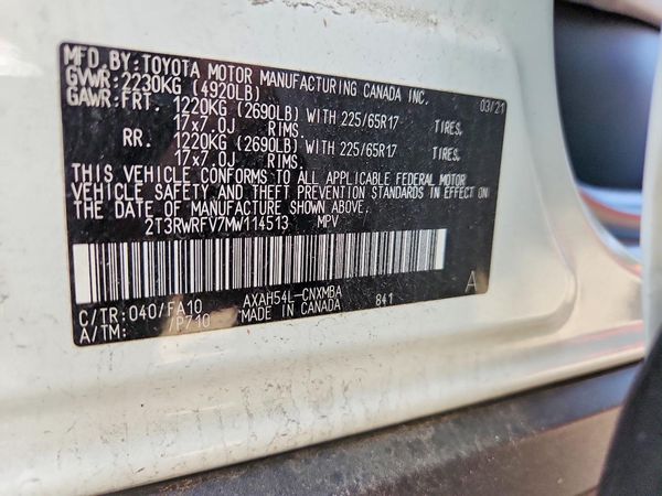 2021 TOYOTA RAV4 XLE HV