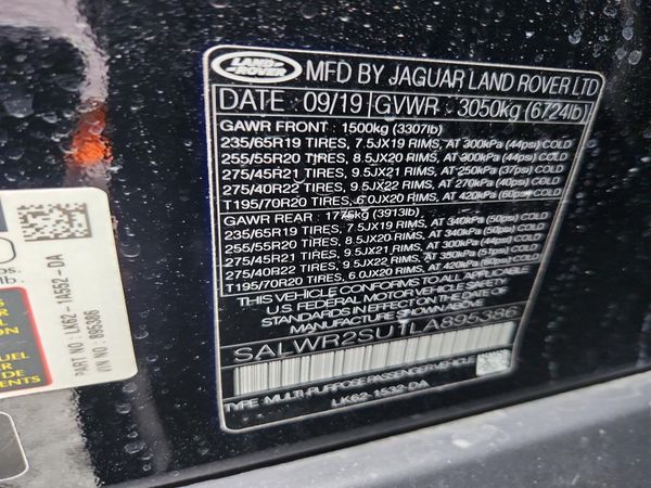 2020 LAND ROVER RANGE ROVER SPORT HSE