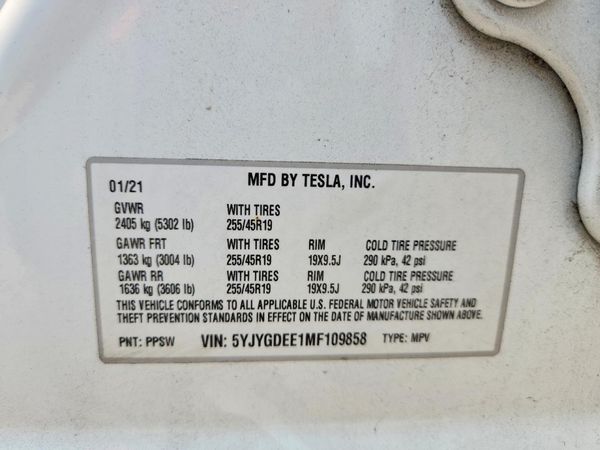 2021 TESLA MODEL Y
