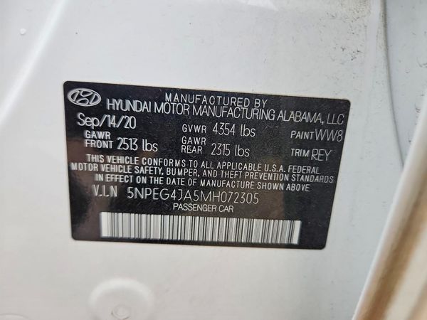 2021 HYUNDAI SONATA SE