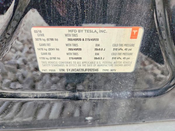 2018 TESLA MODEL X