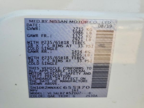 2019 NISSAN PATHFINDER