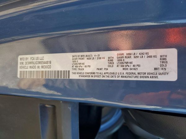 2021 RAM PROMASTER 3500