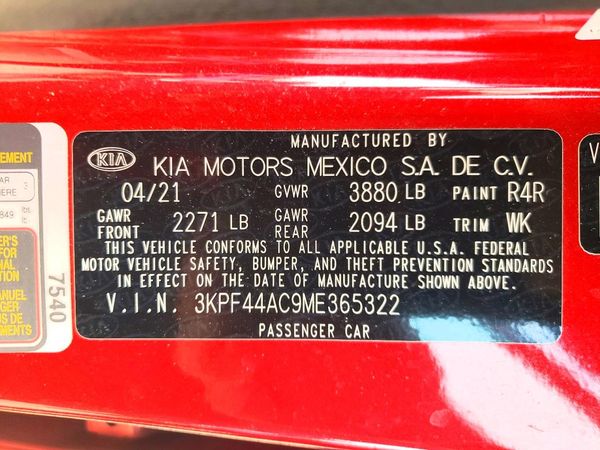 2021 KIA FORTE GT