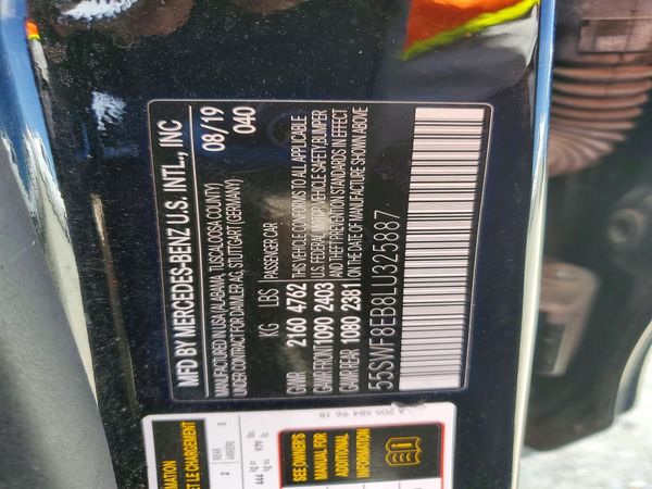 2020 MERCEDES-BENZ C-CLASS C300-4M — VINS