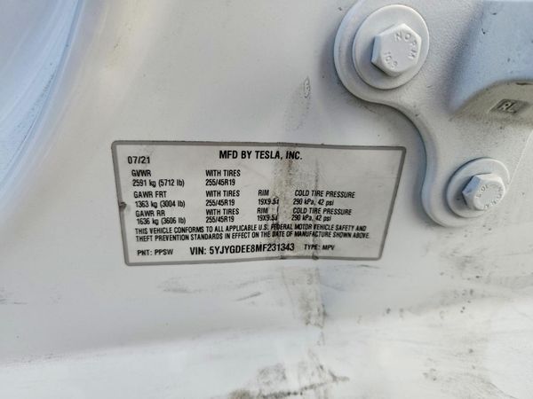 2021 TESLA MODEL Y