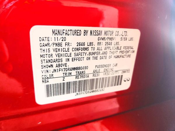 2021 INFINITI Q50 RED SPORT