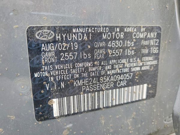 2019 HYUNDAI SONATA HYBRID