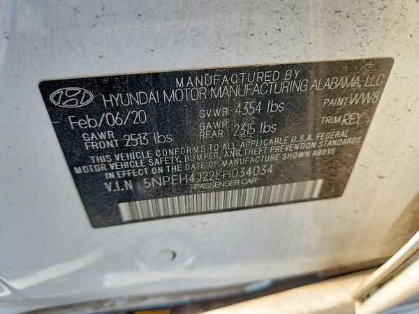 2020 HYUNDAI SONATA