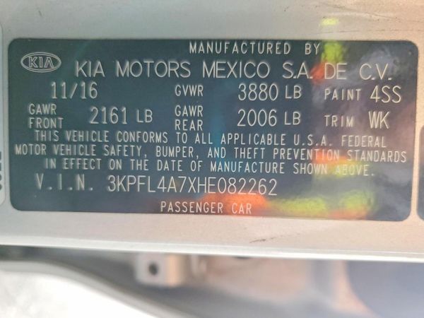 2017 KIA FORTE