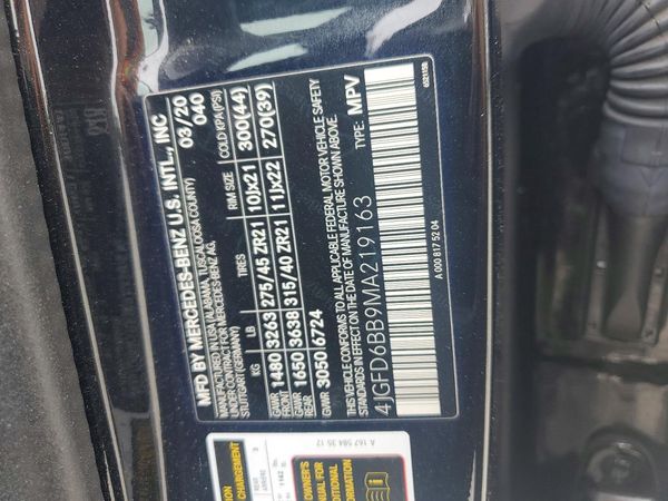 2021 MERCEDES-BENZ GLE COUPE AMG GLE53 — VINS