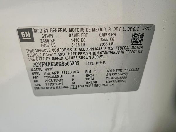 2016 CADILLAC SRX Standard