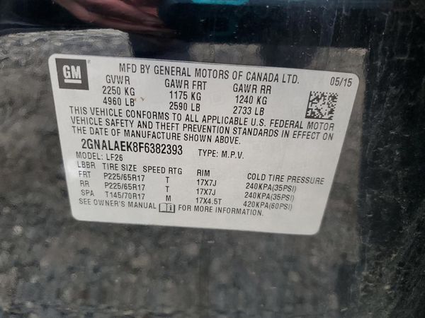2015 CHEVROLET EQUINOX LS — VINS