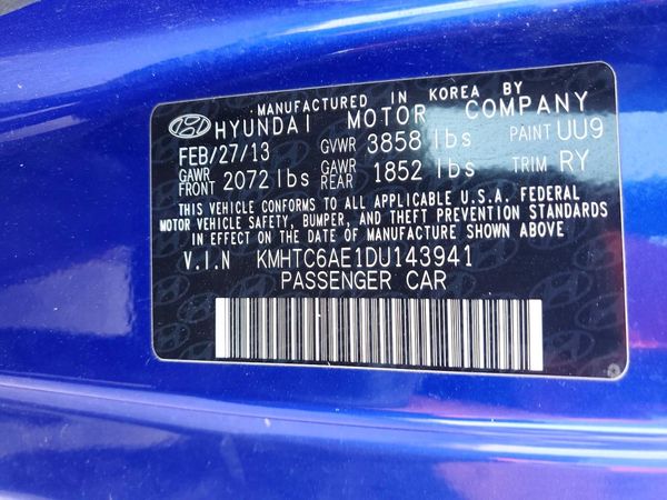 2013 HYUNDAI VELOSTER