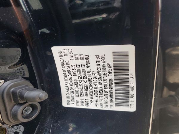 2016 HONDA CRV EX
