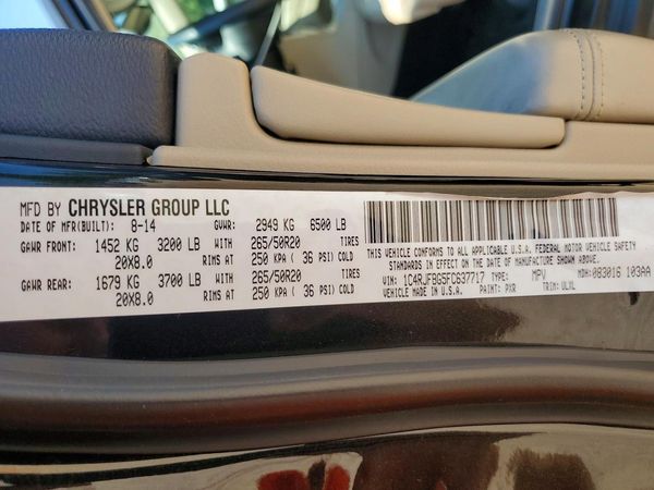 2015 JEEP GRAND CHEROKEE LIMITED 4X4