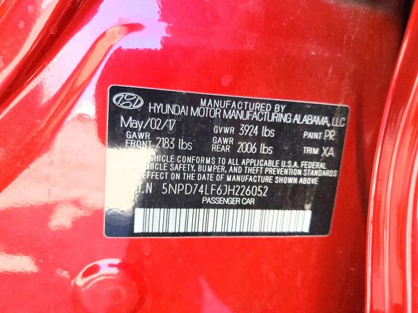 2018 HYUNDAI ELANTRA SE