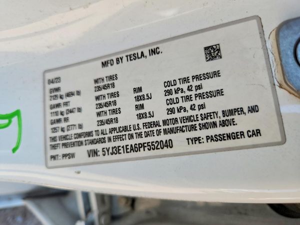 2023 TESLA MODEL 3