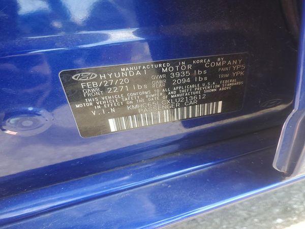 2020 HYUNDAI IONIQ