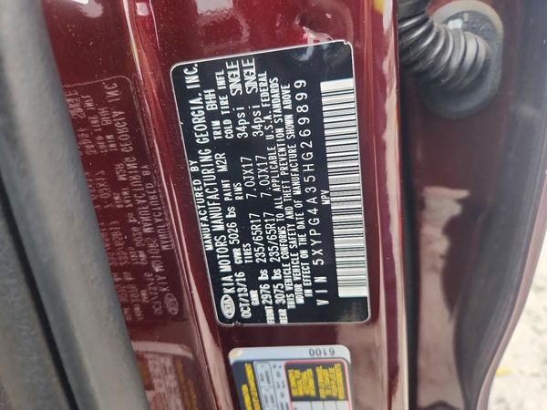 2017 KIA SORENTO L, LX