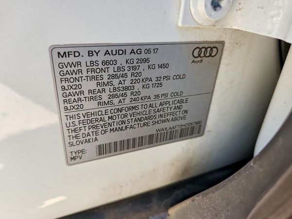 2017 AUDI Q7 quattro Premium Plus