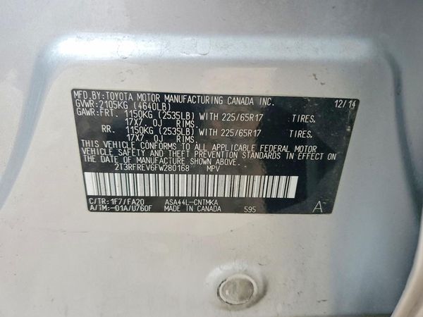 2015 TOYOTA RAV4 XLE (M Grade)