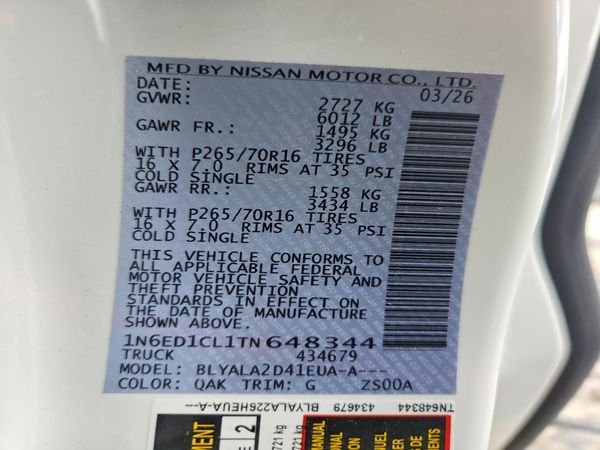 2026 NISSAN FRONTIER