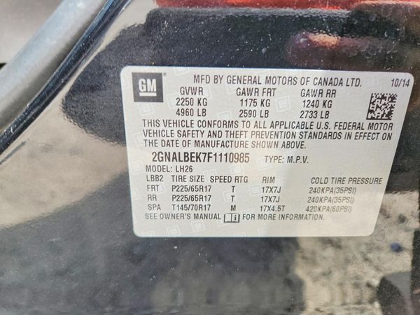 2015 CHEVROLET EQUINOX 1LT
