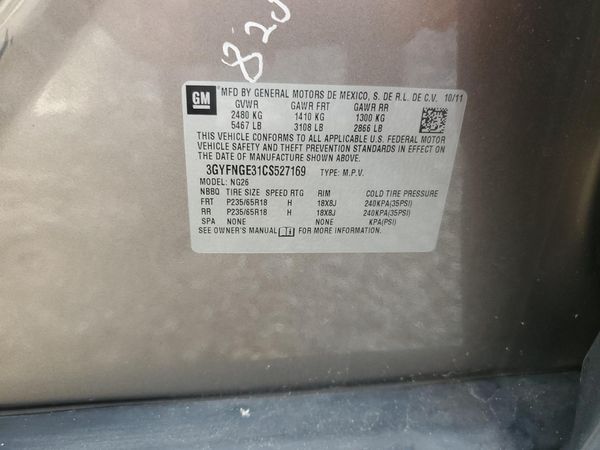 2012 CADILLAC SRX Base