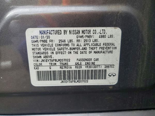 2020 INFINITI Q50